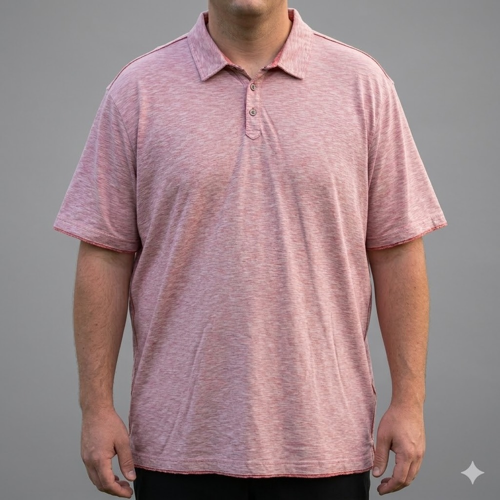 Tommy Bahama IslandZone Golf Polo 3XLB Red Heather UPF 30 Big & Tall